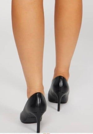 City Classified Comfort Pointy Toe Women's Court Heel Office Shoes-Black