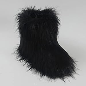 Diva Melanie Women Shearling Fluffy Fur Mid-Calf Comfortable Boots