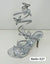 Wild Diva Berlin-527 Diamante Butterfly Detail Ankle Wraparound Rhinestone Strap Platform Stiletto Heel Sandals-Silver