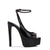 Bern Elvie Ankle Strap Platform Round Peep Toe Stiletto Heel Sandal-Black
