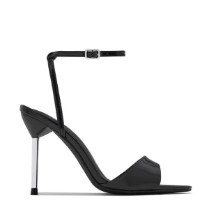 Bern Evana Adjustable Ankle Strap Peep Toe Stiletto Heel-Black