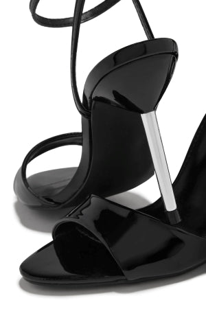 Bern Evana Adjustable Ankle Strap Peep Toe Stiletto Heel-Black