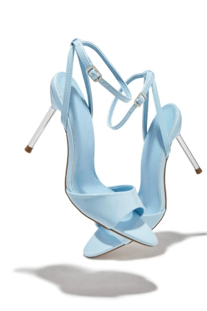 Bern Evana Adjustable Ankle Strap Peep Toe Stiletto Heel-Baby blue