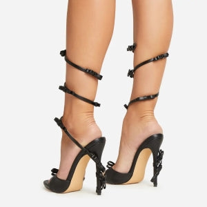 Lemonade Femmy Bow Detail Wrap Around Strappy Stiletto Heel