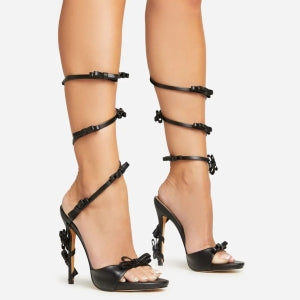 Lemonade Femmy Bow Detail Wrap Around Strappy Stiletto Heel