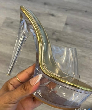 Lily Mafia-4 Fashion Clear Platform Round Open Toe Stiletto Heel Mule-Nude