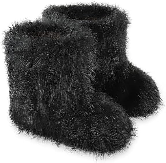 Diva Melanie Women Shearling Fluffy Fur Mid-Calf Comfortable Boots