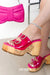Buckle Detail Clear Platform Round Toe Block Heel | Estelle shoes