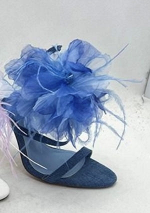 Wild Paris Bold Floral Strappy Wraparound Round Toe Stiletto High Heels