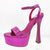 Tuba Strappy Open Toe Platform Block Heel Sandal-Pink