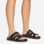 Strappy Velcro Flat Slider Sandal-Black