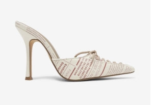 Lemonade Yesterdays News Bow-Detail Peep Toe Stiletto Heel Mule-Brown