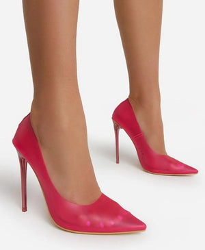 Lemonade Farrah Perspex Pointed Toe Stiletto Heel Pump