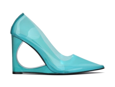 Ara Translucent Upper Detail Pointed Toe Unique Heel Women Pump-Orange