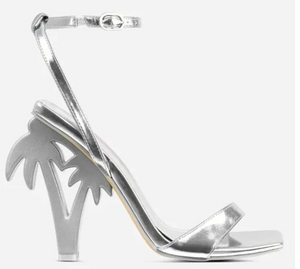 Lemonade Getaway Ankle Strap Square Toe Palm Tree Inspired Heel