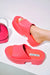 Chunky Platform Women Slip-on Sandals-Fushsia