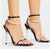 Lemonade Sweet-Dream Diamante Bow Detail Strappy Square Toe Clear Perspex Pearl Stiletto Heel